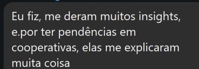 Me deram muitos insights e me explicaram muita coisa sobre cooperativas